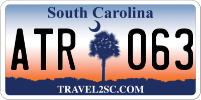 SC license plate ATR063