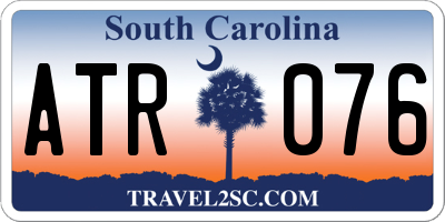 SC license plate ATR076
