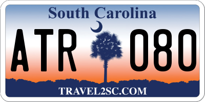 SC license plate ATR080