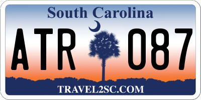 SC license plate ATR087