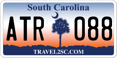 SC license plate ATR088