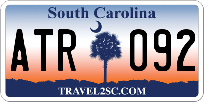SC license plate ATR092