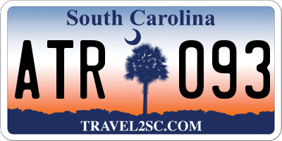 SC license plate ATR093