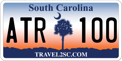 SC license plate ATR100