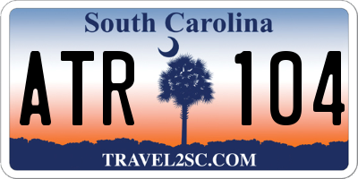 SC license plate ATR104