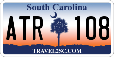 SC license plate ATR108