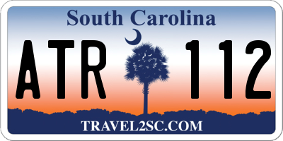 SC license plate ATR112