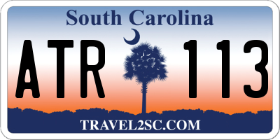 SC license plate ATR113