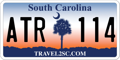 SC license plate ATR114
