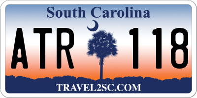 SC license plate ATR118