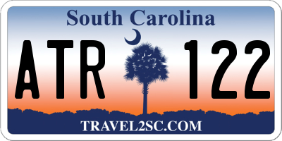 SC license plate ATR122