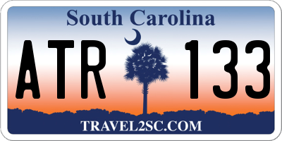 SC license plate ATR133