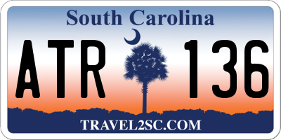 SC license plate ATR136