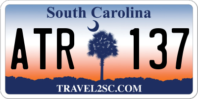SC license plate ATR137