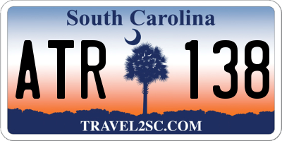 SC license plate ATR138
