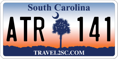 SC license plate ATR141