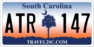 SC license plate ATR147