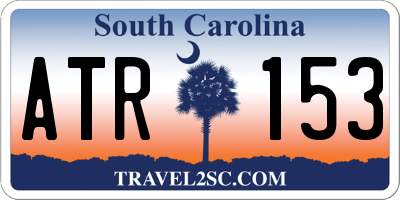 SC license plate ATR153