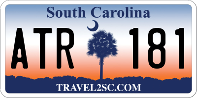 SC license plate ATR181
