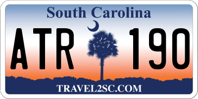 SC license plate ATR190