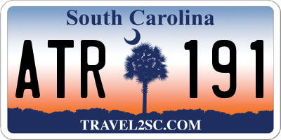 SC license plate ATR191