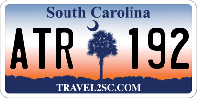 SC license plate ATR192
