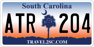 SC license plate ATR204