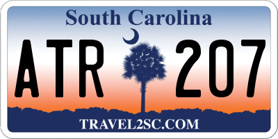 SC license plate ATR207