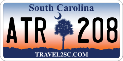 SC license plate ATR208