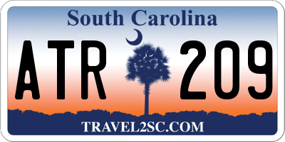 SC license plate ATR209