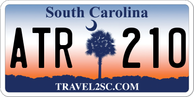 SC license plate ATR210