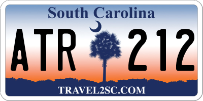 SC license plate ATR212