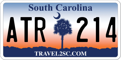SC license plate ATR214