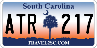 SC license plate ATR217