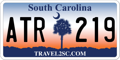 SC license plate ATR219