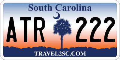 SC license plate ATR222