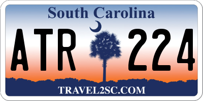 SC license plate ATR224