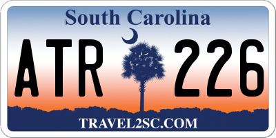 SC license plate ATR226