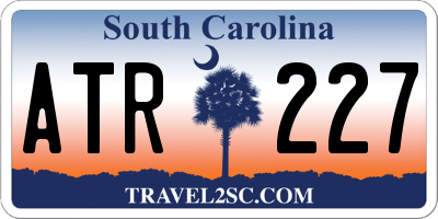 SC license plate ATR227