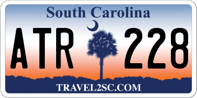SC license plate ATR228