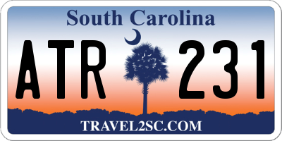 SC license plate ATR231