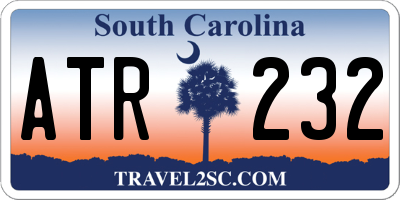SC license plate ATR232