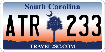 SC license plate ATR233