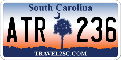SC license plate ATR236