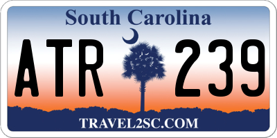 SC license plate ATR239