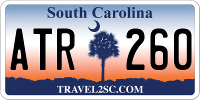 SC license plate ATR260