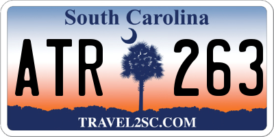 SC license plate ATR263