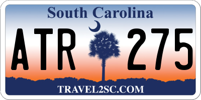 SC license plate ATR275