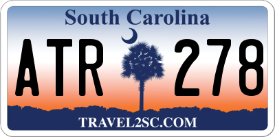 SC license plate ATR278