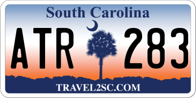 SC license plate ATR283
